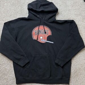 Cincinnati Bengals Hoodie Sweatshirt Mens XL Black NFL Football NFL Pro Line